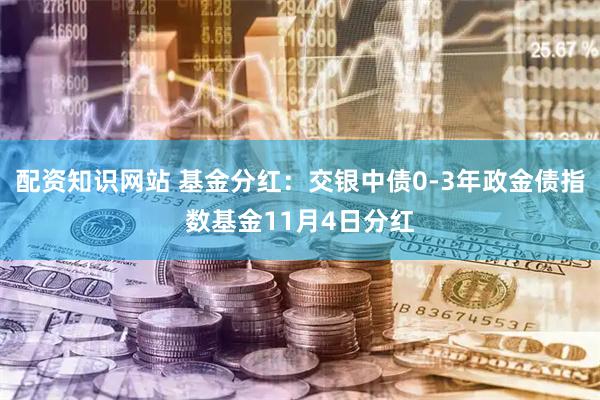 配资知识网站 基金分红：交银中债0-3年政金债指数基金11月4日分红